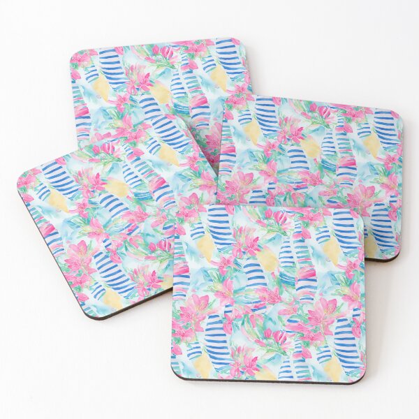 Item preview, Nautical Ship & Flowers Tropical Paradise Pattern designed and sold by kaliburrito.