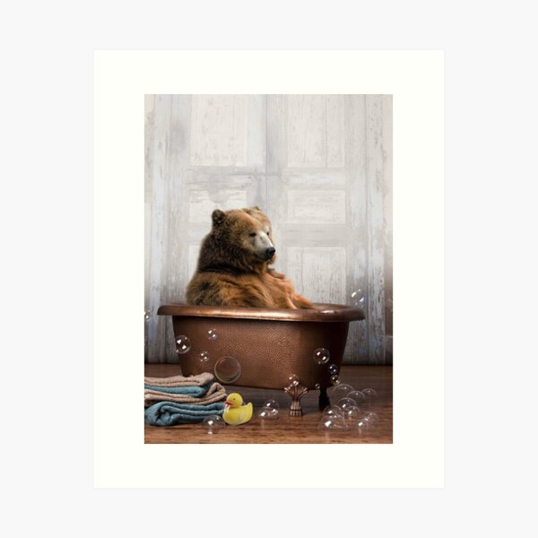 Item preview, Bear in Bathtub designed and sold by cerrutwendy.