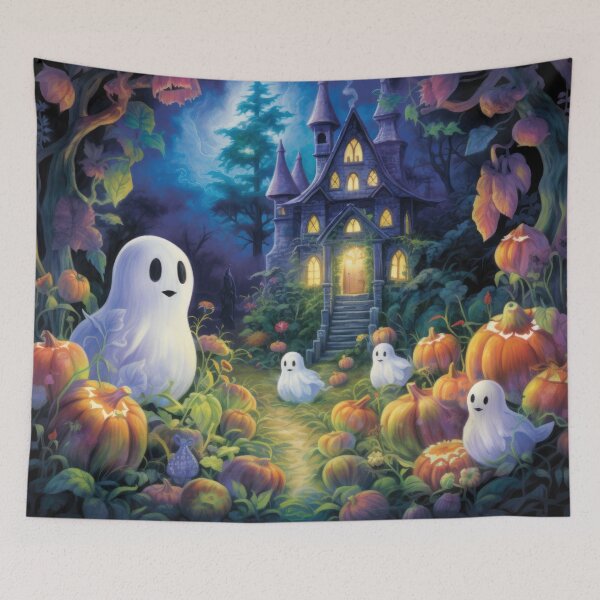 Item preview, Spooky Haunted House with Ghosts designed and sold by cardinalhill.