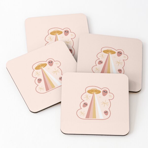 Item preview, Pink and Gold UFO Sticker designed and sold by debward76.