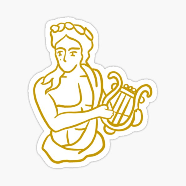Apollo Lyre Greek Mythology Sticker Sticker for Sale by natneumann