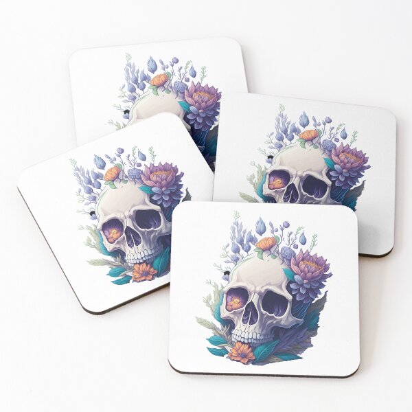 Item preview, Deadly Beautiful Skull Floral designed and sold by RetroPrism.