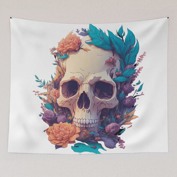 Item preview, Skull Anatomical Flowers designed and sold by RetroPrism.