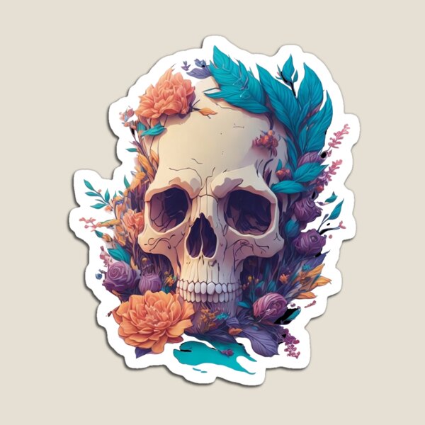 Item preview, Skull Anatomical Flowers designed and sold by RetroPrism.