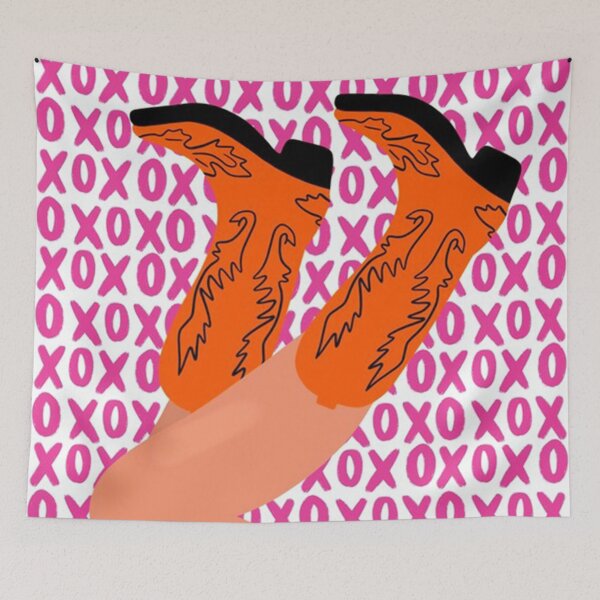 Item preview, XOXO Pink and Orange Cowboy Boots designed and sold by cerrutwendy.