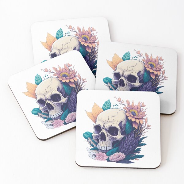 Item preview, Skulls & Flowers Vintage Design designed and sold by RetroPrism.