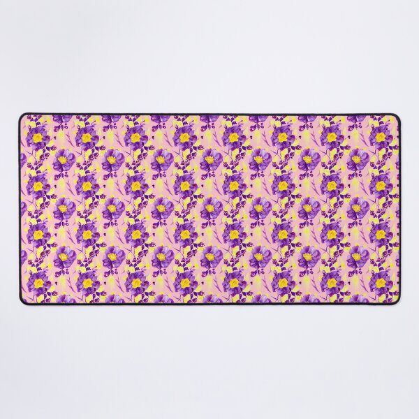 Item preview, floral pattern purple and yellow designed and sold by cluelesspaula.