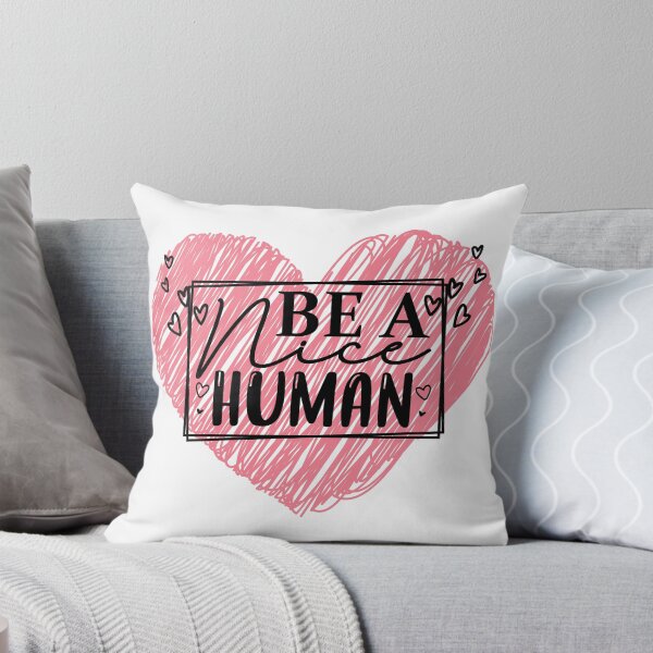 Item preview, Be a Nice Human Red Heart Artwork - Bold Reminder for Everyday Kindness designed and sold by ShopWilPrints.