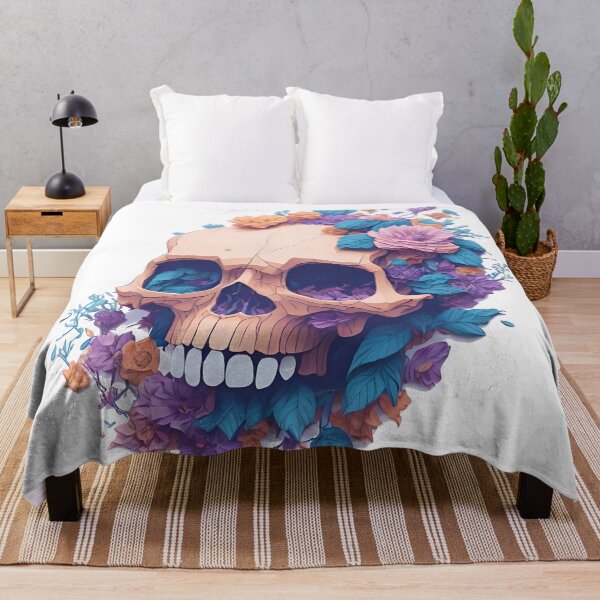 Item preview, Skull Beautiful Flowers designed and sold by RetroPrism.