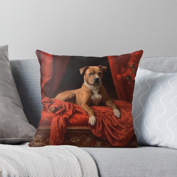 Item preview, Staffy On Bed designed and sold by Nocturne  Paws.