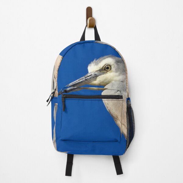 Item preview, White faced heron close-up designed and sold by Mark Grimsley.