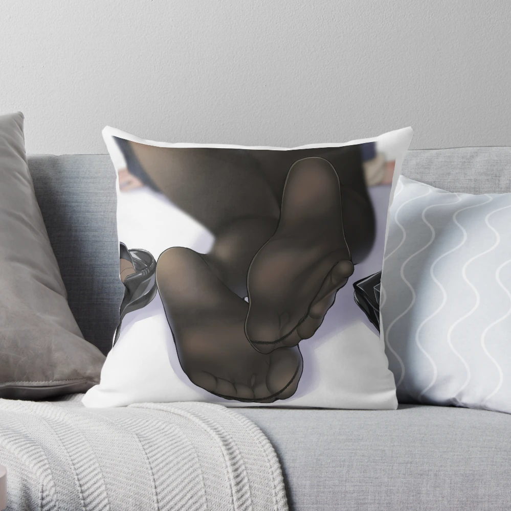 Sexy anime girl feet Throw Pillow for Sale by serenasuni