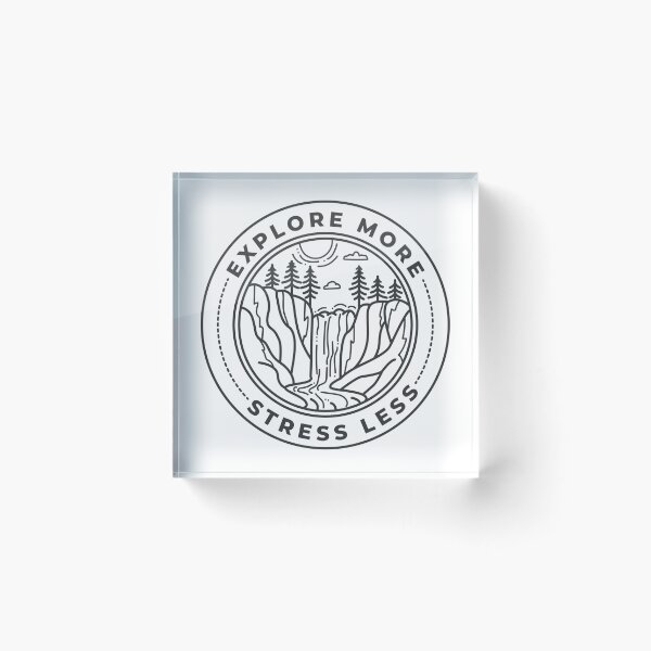 Item preview, Explore More, Stress Less Nature Badge Logo designed and sold by Melanie Peterson.