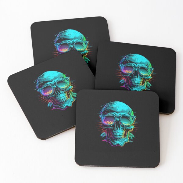 Item preview, Blue skeleton head with sunglasses designed and sold by IceCreamSeveri.