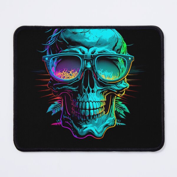 Item preview, Blue skeleton head with sunglasses designed and sold by IceCreamSeveri.