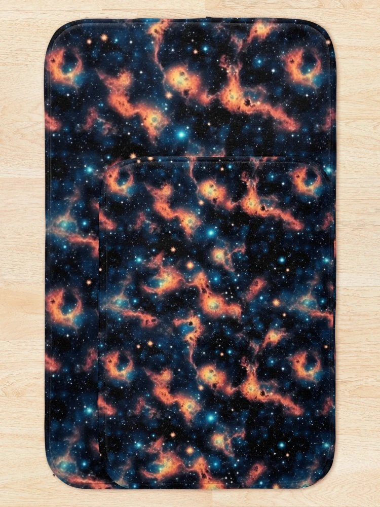 Thumbnail 5 of 6, Bath Mat, Deep Outer Space Pattern 4 designed and sold by DigitalPatternx.