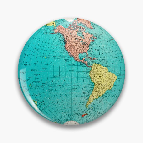 Item preview, Vintage Map of the Western Hemisphere designed and sold by ToadsWorkshop.