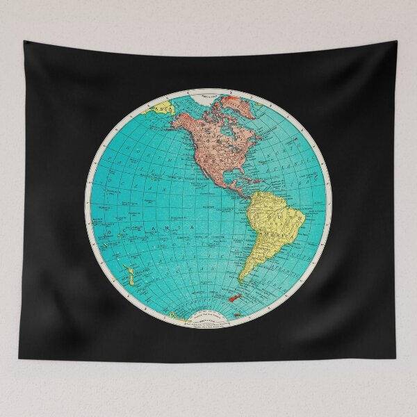 Item preview, Vintage Map of the Western Hemisphere designed and sold by ToadsWorkshop.