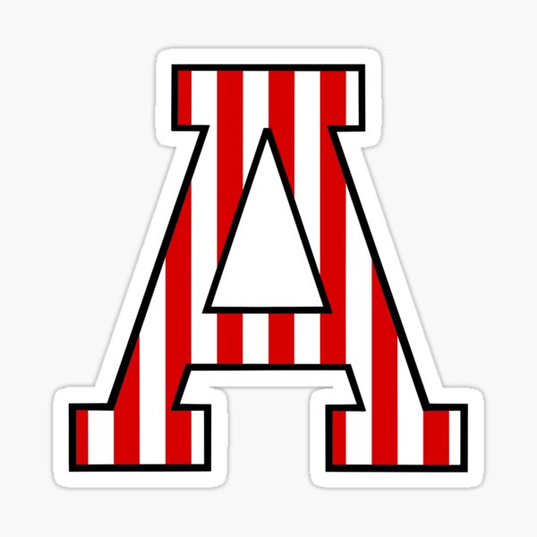 Item preview, Striped A, Arkansas A, Arkansas Football, Razorback, RazorbackFootball, Go Hogs, Fayetteville  designed and sold by Clancy Rodgers.