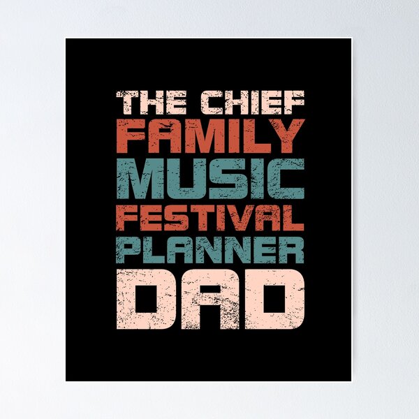 Item preview, The Chief Family Music Festival Planner Dad - Retro Vintage designed and sold by onicon.