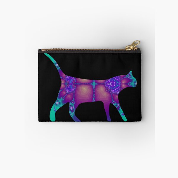 Item preview, Purple & Teal Fractal Art Cat designed and sold by ChaosEmporium.