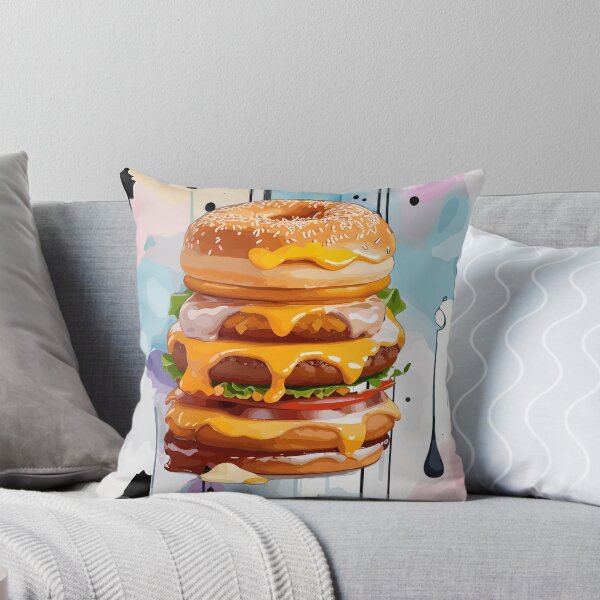 Item preview, Double Donut Burger - Fast Food Favorite designed and sold by FridPix.