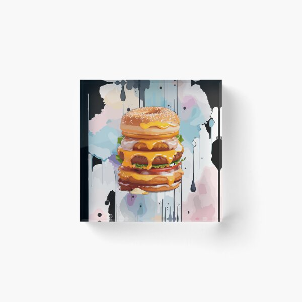 Item preview, Double Donut Burger - Fast Food Favorite designed and sold by FridPix.