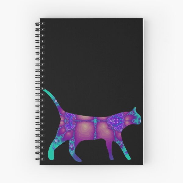 Item preview, Purple & Teal Fractal Art Cat designed and sold by ChaosEmporium.