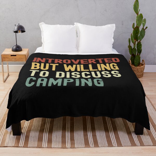 Item preview, Funny Introverted But Willing To Discuss Camping, Campfires, Hiking, Camping Lover designed and sold by Cryptohaven.
