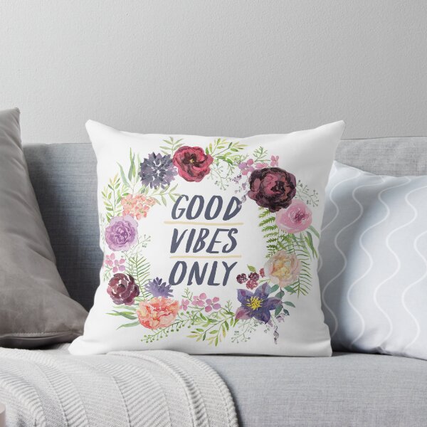 Item preview, Wreath Good Vibes Only with purple flowers designed and sold by OJardin.