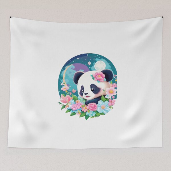Item preview, Cute floral panda  designed and sold by Gigglyvibes.