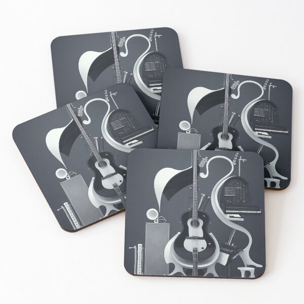 Item preview, Black and White Artistic Musical Instrument Design: Harmonizing Elegance and Creativity 1 designed and sold by CyberCollective.
