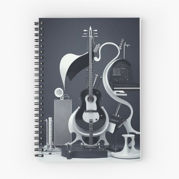 Item preview, Black and White Artistic Musical Instrument Design: Harmonizing Elegance and Creativity 1 designed and sold by CyberCollective.