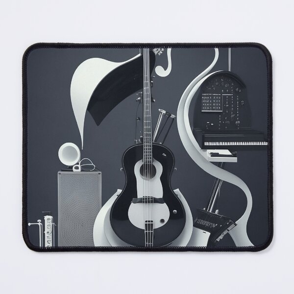 Item preview, Black and White Artistic Musical Instrument Design: Harmonizing Elegance and Creativity 1 designed and sold by CyberCollective.