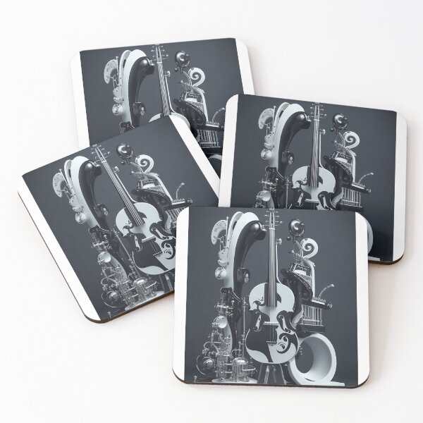 Artikelvorschau, Künstlerisches Schwarz-Weiß-Musikinstrumentendesign: Eleganz und Kreativität in Einklang bringen 2 entworfen und verkauft von CyberCollective.