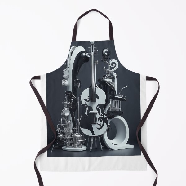 Item preview, Black and White Artistic Musical Instrument Design: Harmonizing Elegance and Creativity 2 designed and sold by CyberCollective.
