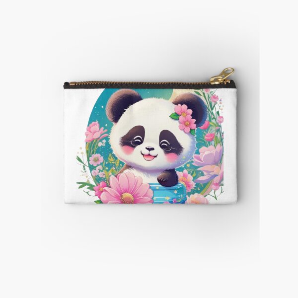 Item preview, Happy and cute  floral panda  designed and sold by Gigglyvibes.