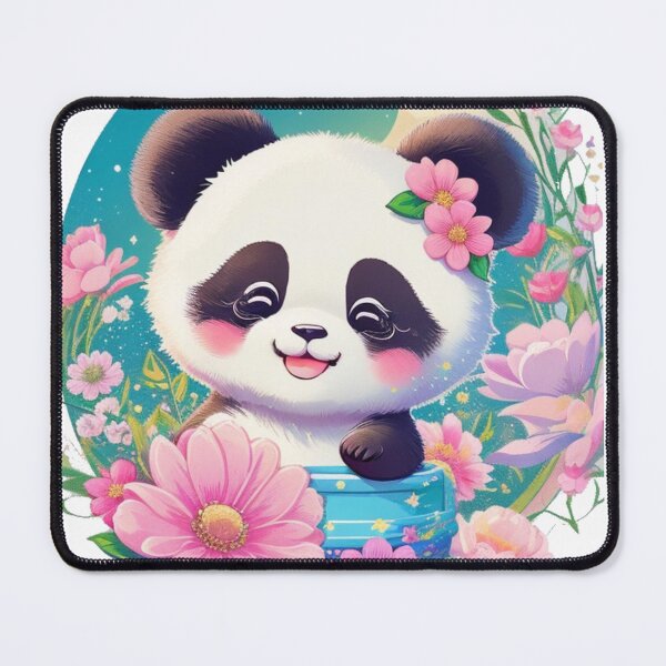 Item preview, Happy and cute floral panda designed and sold by Gigglyvibes.
