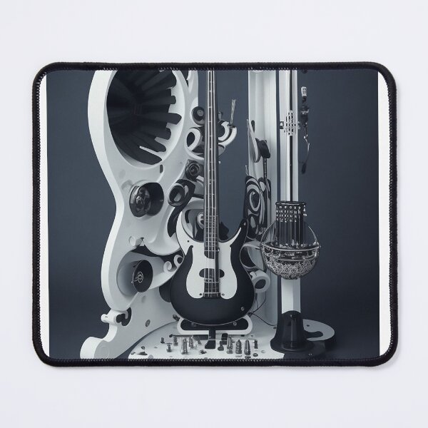 Item preview, Black and White Artistic Musical Instrument Design: Harmonizing Elegance and Creativity 3 designed and sold by CyberCollective.