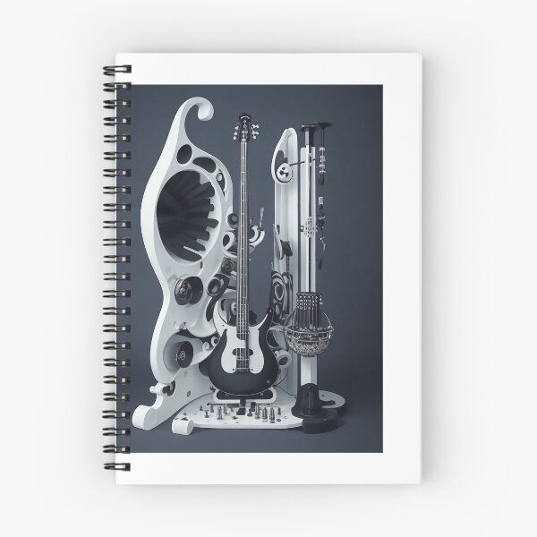 Item preview, Black and White Artistic Musical Instrument Design: Harmonizing Elegance and Creativity 3 designed and sold by CyberCollective.