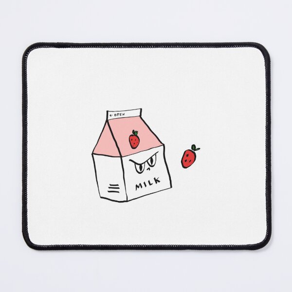 Item preview, Strawberry | Milk | Cute Sticker designed and sold by ZEESDESIGN.