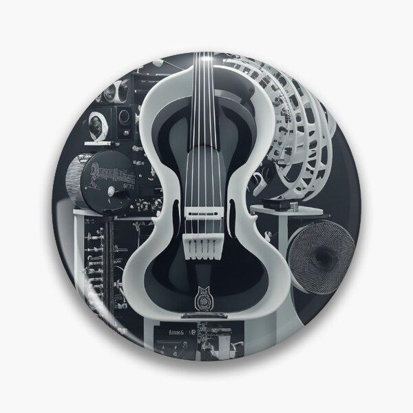 Artikelvorschau, Künstlerisches Schwarz-Weiß-Musikinstrumentendesign: Eleganz und Kreativität in Einklang bringen 4 entworfen und verkauft von CyberCollective.
