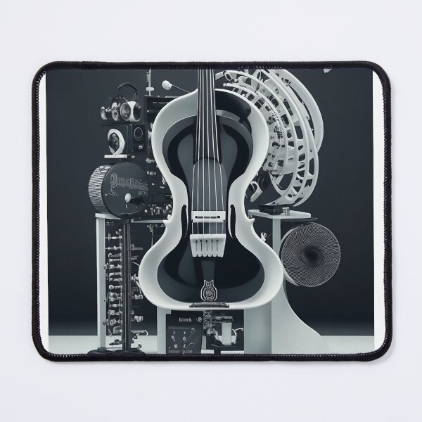 Item preview, Black and White Artistic Musical Instrument Design: Harmonizing Elegance and Creativity 4 designed and sold by CyberCollective.