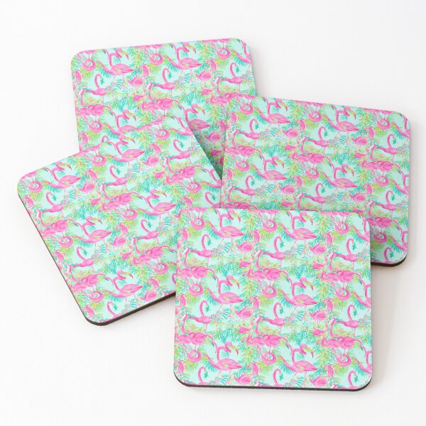 Item preview, Colorful Chic Abstract Flamingos Pattern designed and sold by kaliburrito.