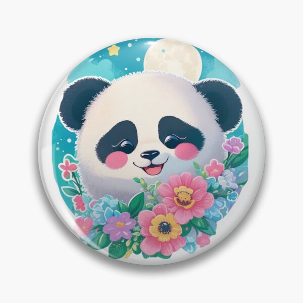 Item preview, Happy ball  floral panda perfect for panda lovers  designed and sold by Gigglyvibes.