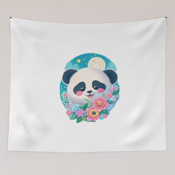 Item preview, Happy ball  floral panda perfect for panda lovers  designed and sold by Gigglyvibes.
