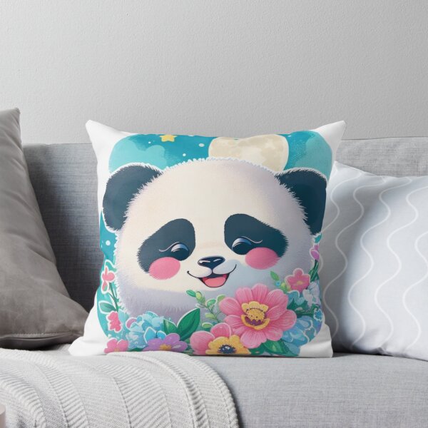 Item preview, Happy ball  floral panda perfect for panda lovers  designed and sold by Gigglyvibes.