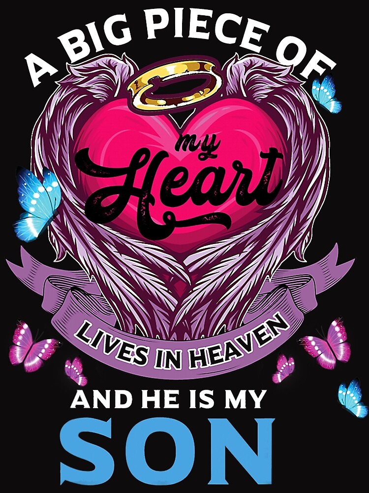 A Big Piece Of My Heart Lives In Heaven He Is My Son Postcard