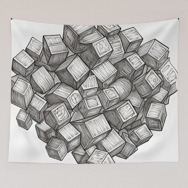 Item preview, Gray cubes designed and sold by abmkf.