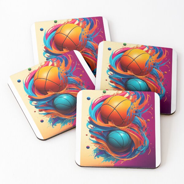 Item preview, Vibrant and Artistic Basketball Design | Colorful Sports Inspiration 3 designed and sold by CyberCollective.
